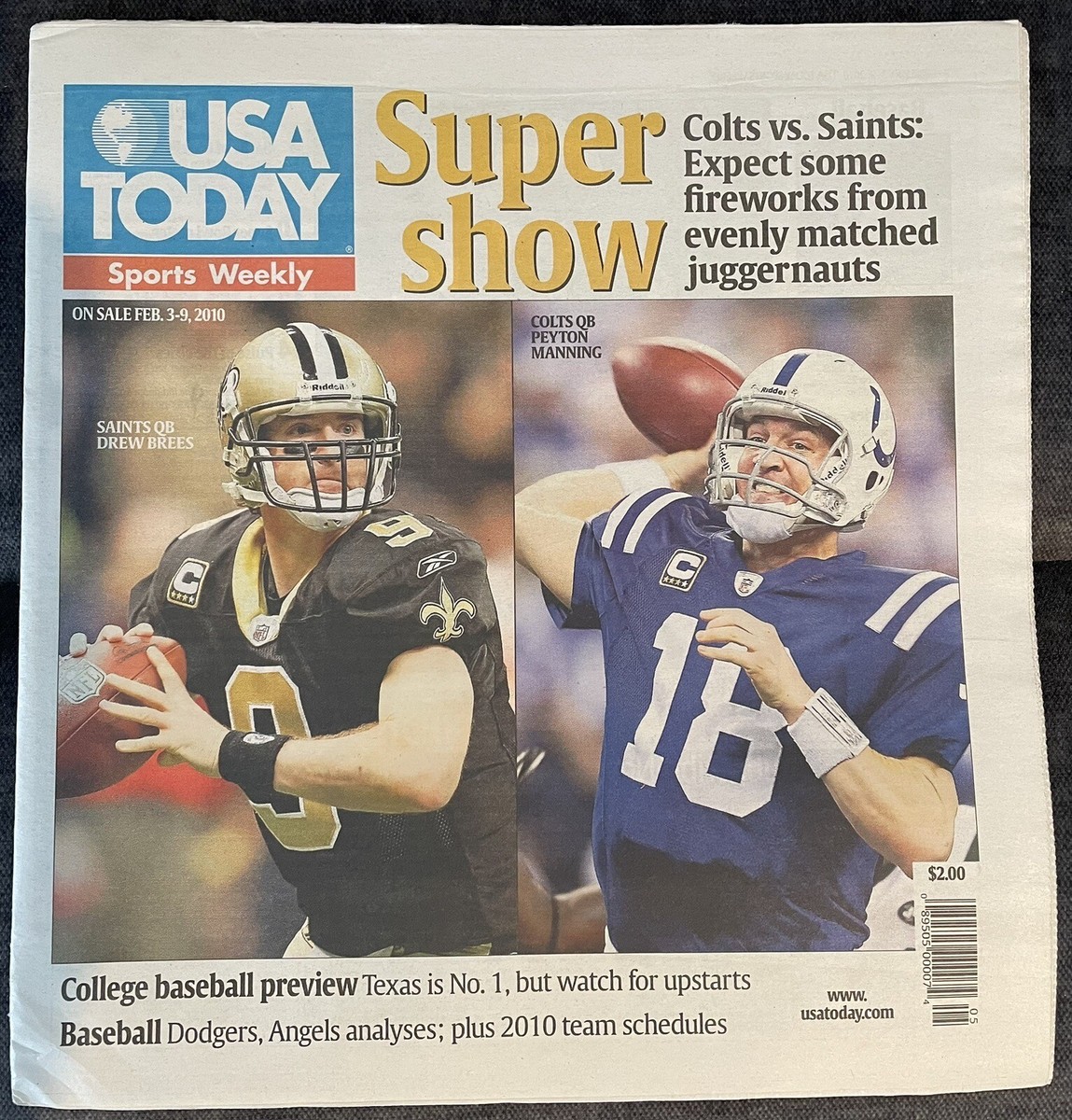 激レア 6枚限定 Peyton Manning & Drew Brees 2023 Leaf Art of Sport