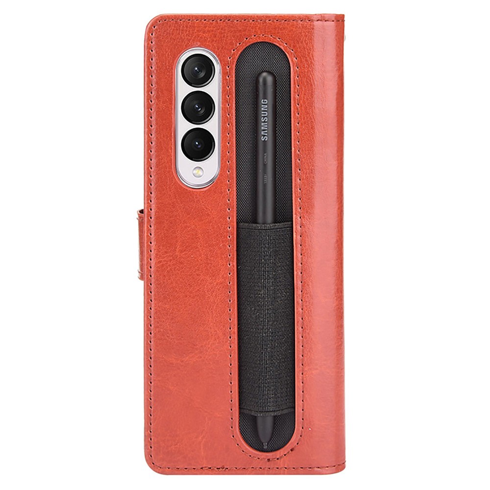 Samsung Galaxy Z Fold 3 Leather Case with Pen Slot & Card Holder