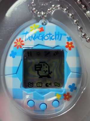 New 2021 Bandai The Original Tamagotchi Gen 2 Virtual Reality Pet Blue Checkered