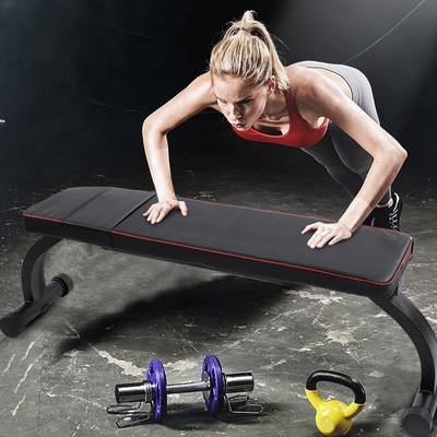 Home Gym Fitness Flat Bench Foldable Legs For Dumbbell Weight