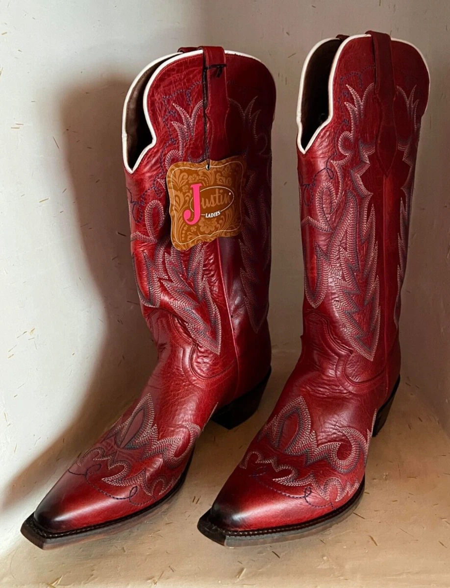 Justin hotsell red boots