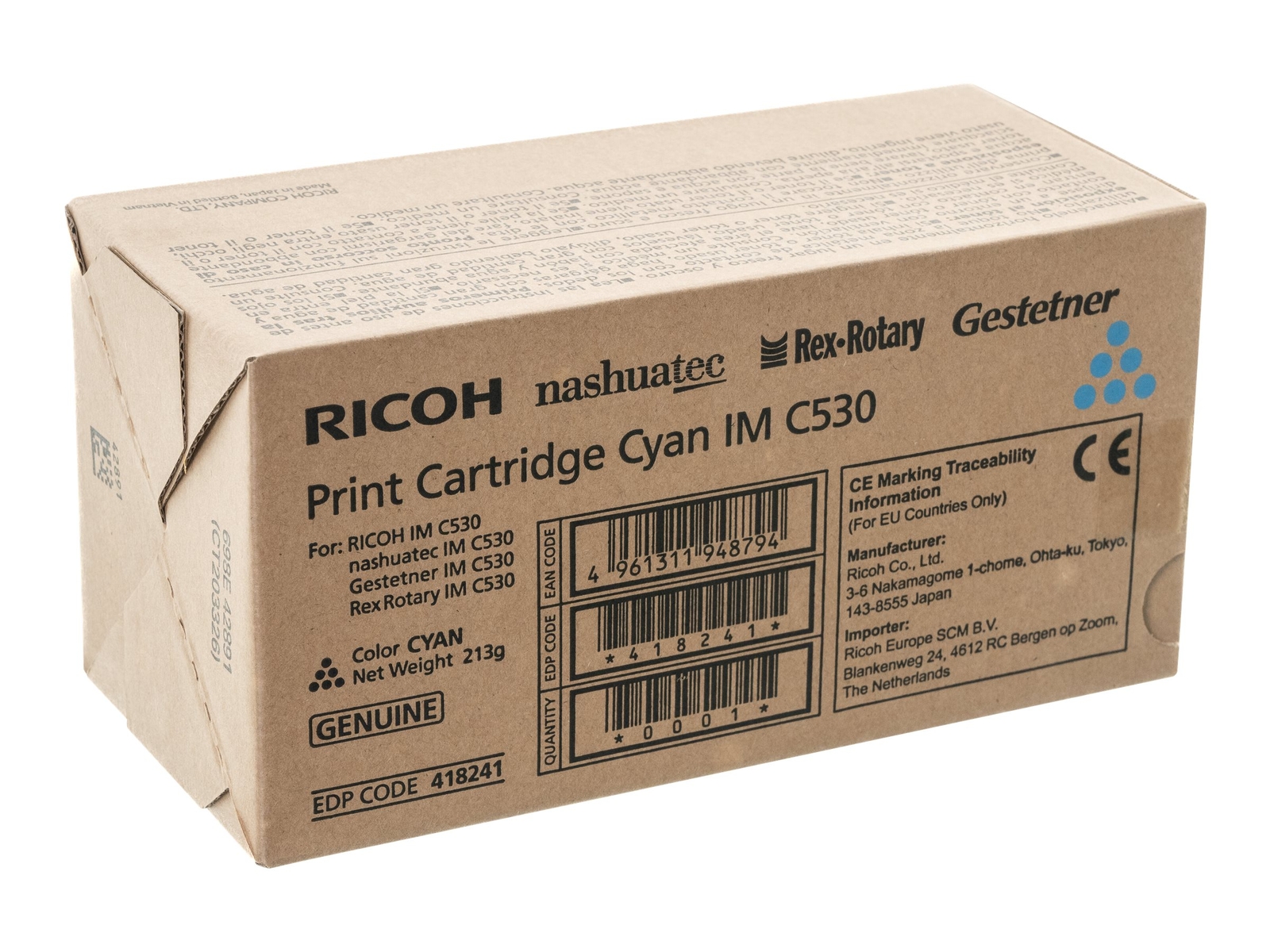 Ricoh 418241 18000 pagine Ciano 1 pz Unità toner 418241