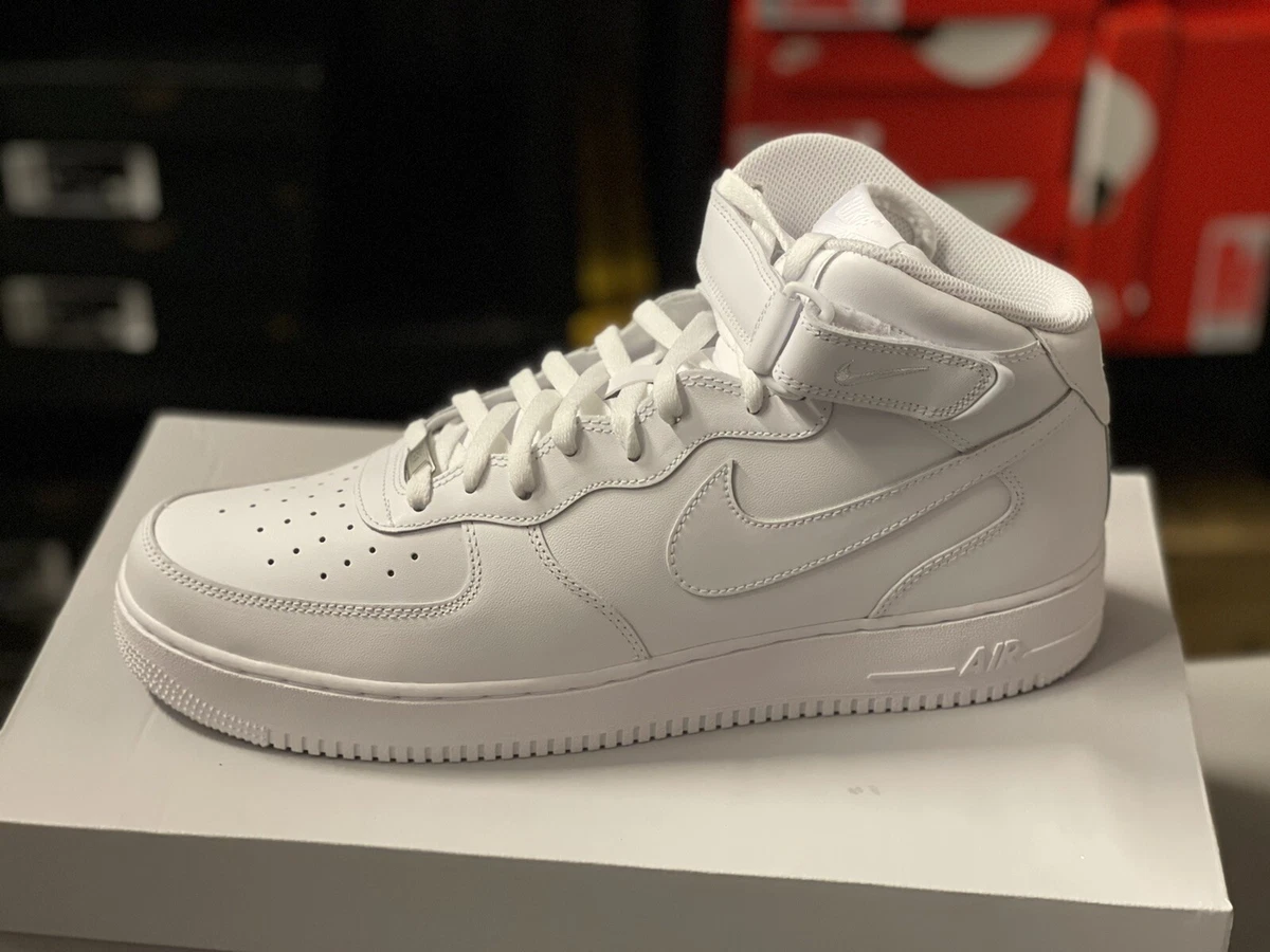 Nike Air Force One 1 Mid Top White Men Women Grade School Preschool Toddler 3 15