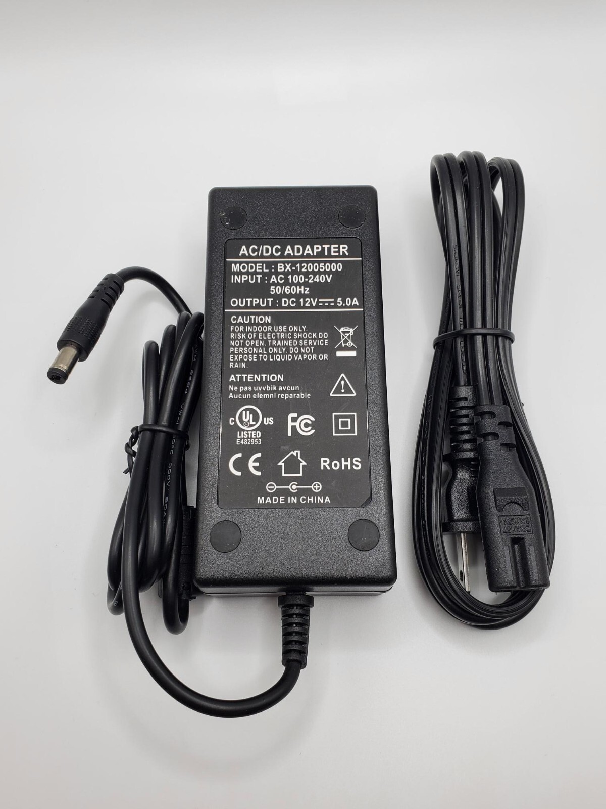 AC/DC 12V Adapter Model BX1200 Input 100240V 50/60Hz 3.0A, 5.0A, 6.0A eBay