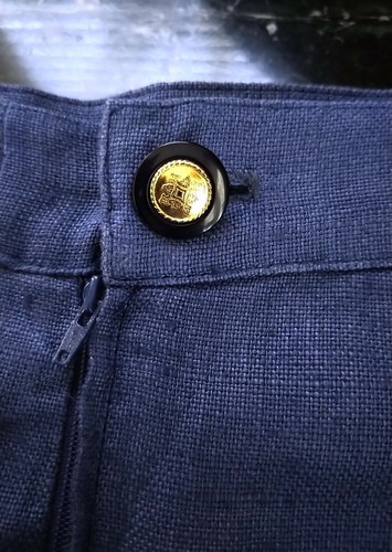 VINTAGE VALENTINO ITALY FRENCH BLUE DENIM CLASSIC PENCIL SKIRT FR 38/ 6 - Picture 9 of 10