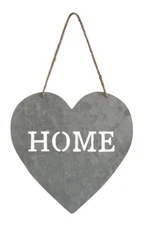 Home Gray Galvanized Cut Out Metal Wall Decor