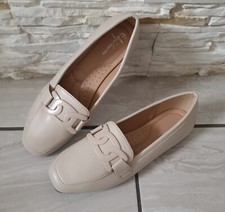 Womens Beige Flats Slip On Office Work Comfy Casual Pumps Loafers Fashion Shoes