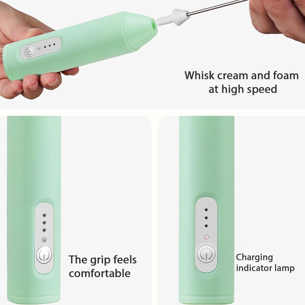Milk Frother Handheld Electric Mixer Foam Maker for Coffee Whisk Drink 3 Speed