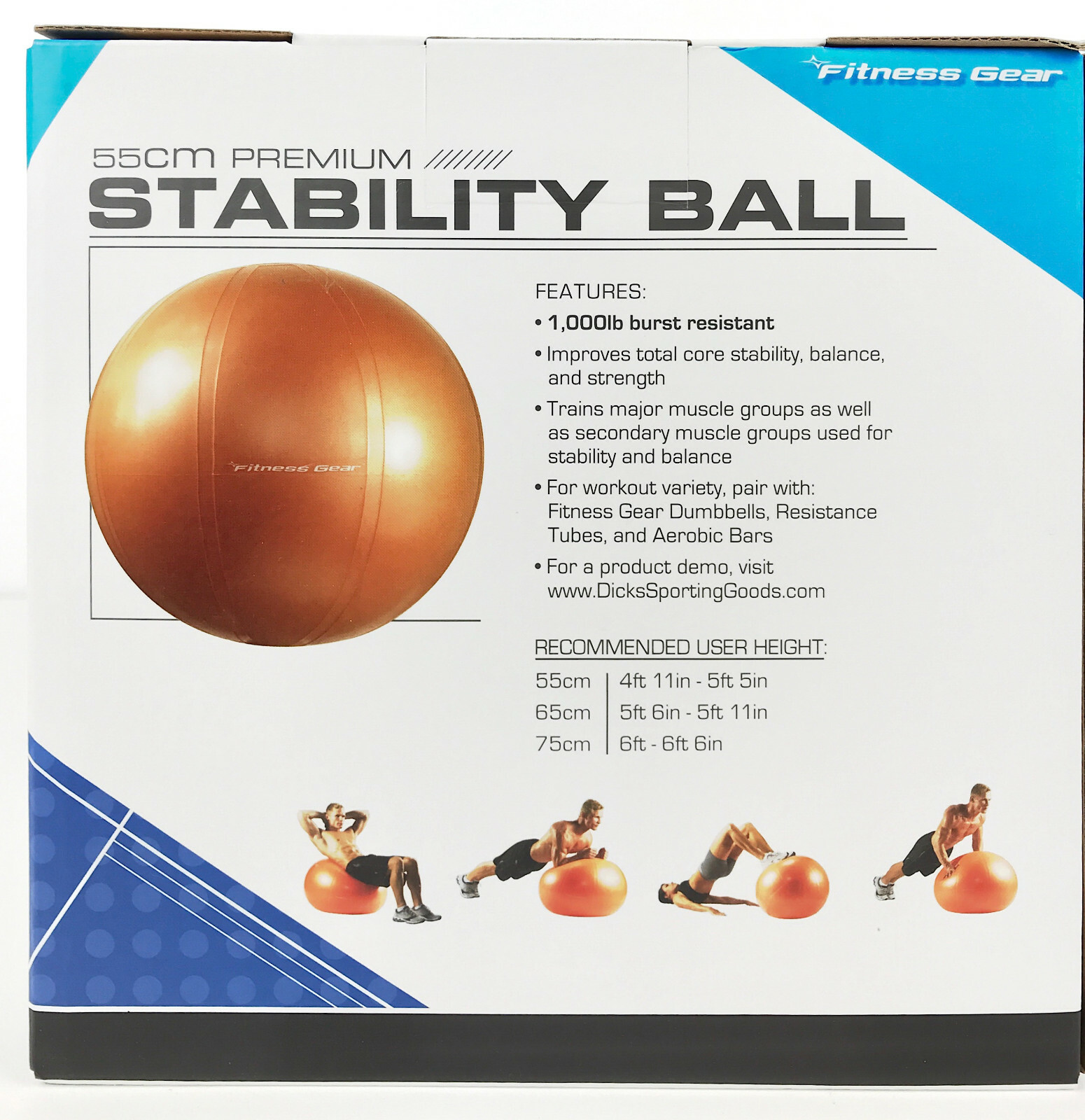 fitness gear weighted stability ball