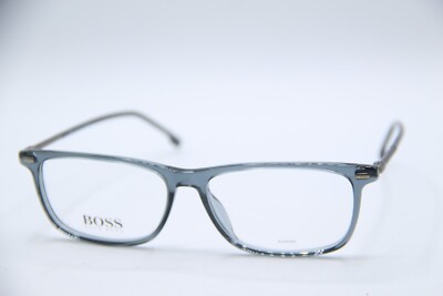 NEW HUGO BOSS 1229/U KB7 CRYSTAL BLUE AUTHENTIC DESIGNER EYEGLASSES 56-15
