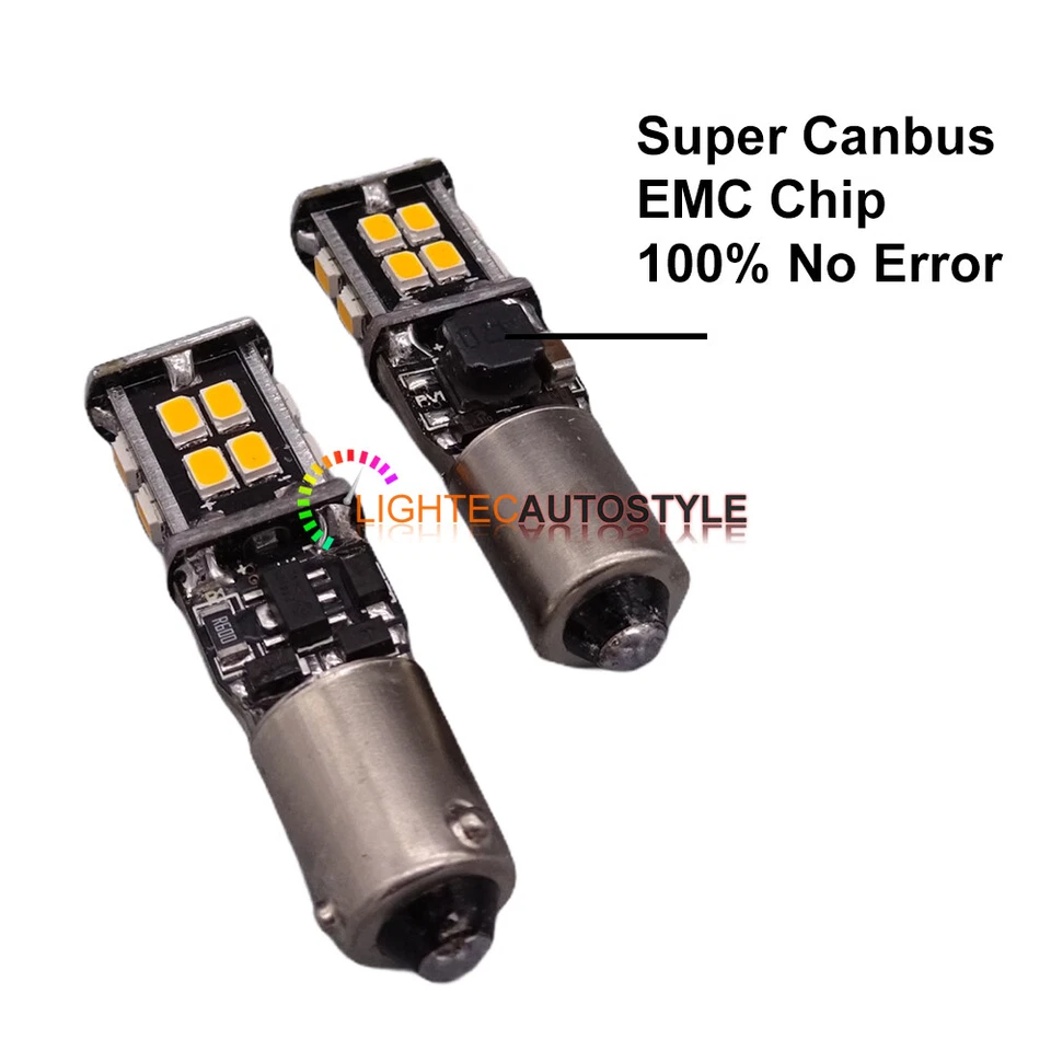 For VW GOLF MK7 GTD GTI Amber BAY9S 435 H21W 433D Bayonet LED Indicator Bulbs - Image 2 of 4