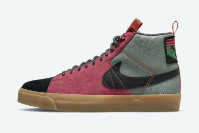 Nike SB Blazer Mid PRM Acclimate Pack Jade Green Spice Red DC8903-301 sz 8 Men's