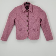 Juliana Collezione Wool Tweed Jacket Blazer Women Sz 4 Made In USA Classic