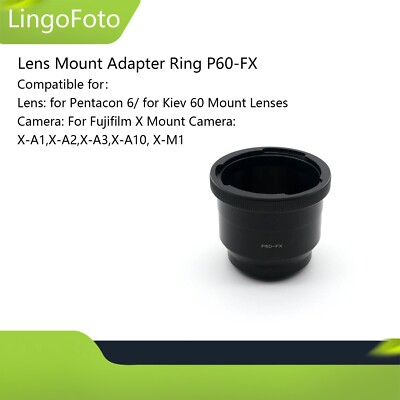 Lens Adapter for Pentacon for Kiev 60 Mount Lens to for Fujifilm