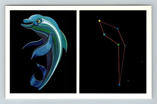 Salt Lake City UT-Utah Delphinus DolphinHanson Planetarium Chrome c1970 Postcard