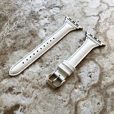 White Slim Band Strap for Apple Watch 7 6 5 4 3 2 SE Series 38 40 41 42 44 45mm