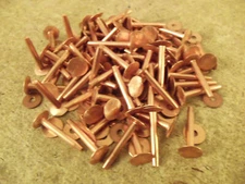 Copper Rivets & Burrs 3/4" 14 Gauge SCA  (100 Pack)