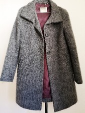 Kurzmantel von Amber & June, grau, haarig, Gr. 36 – 38, Wollmix, Italy