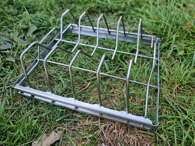 Edelstahl Spareribshalter / Baconhalter Grill Zubehör BBQ Barbecue (klappbar)