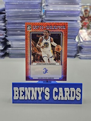 2022-23 Panini Donruss Optic Red Choice Prizm Opti-Graphs Auto Jonathan Kuminga 