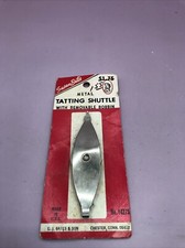 Vintage Susan Bates Metal Tatting Shuttle Removable Bobbin Metal NOS No. 14275