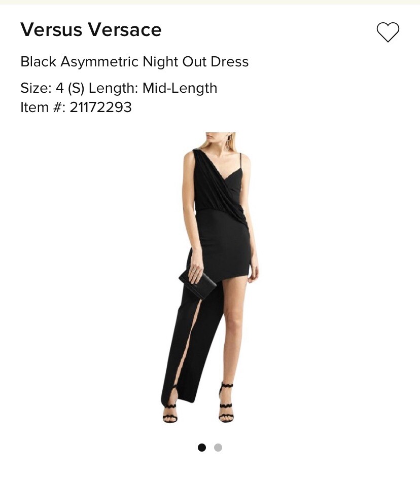 versace asymmetrical dress