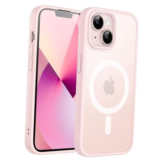 Magnetic Case for iPhone 13 6.1-Inch Compatible with MagSafe, Translucent Pink