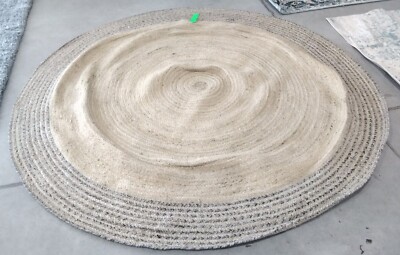 IVORY / STL GREY 7' X 7' Broken Thread Rug, Reduced Price 1172723314 CAP204C-7R
