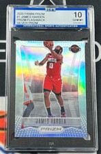 2020 Panini Prizm #1 James Harden Prizm Flashbacks Silver ISA 10