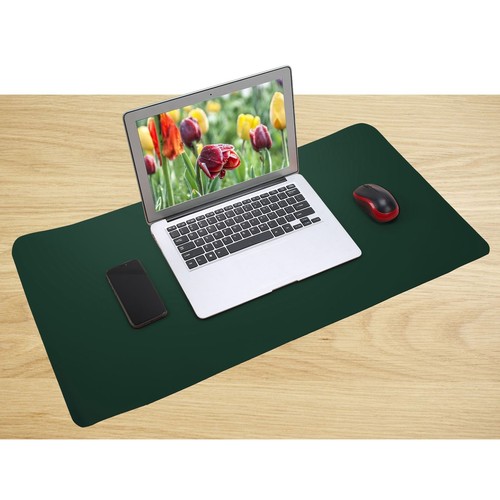 (Dark Green) Leather Desk Pad Protector Mouse Pad Office Desk Mat Laptop - Bild 21 von 22