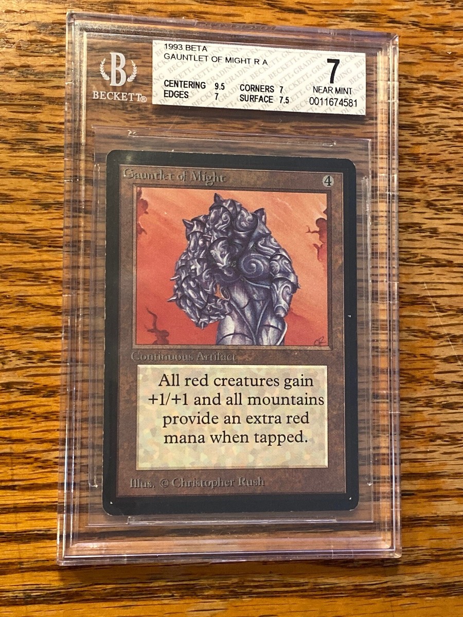 Gauntlet of Might Beta BGS 9.5/7/7/7.5 NEAR MINT Beauty MTG Gauntlet of Might Beta BGS 9.5/7/7/7.5 NEAR MINT Beauty MTG