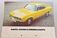 Opel Kadett B-Manta A-Ascona A-Rekord C brochure brochure 60-70s D