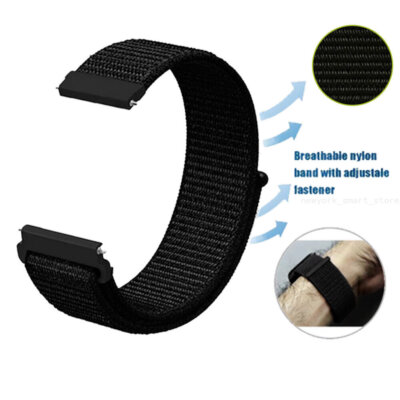 Cinturino 20mm Per Garmin Forerunner 55 / Venu Sq / Venu 2 Plus / Vivoactive 3 - Banda Sportiva In Silicone Con Sgancio Rapido (Nero) - 3