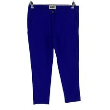 MTWTFSS WEEKDAY Navy Blue 100 Cotton Chino Trousers Pants Size M W34 L30