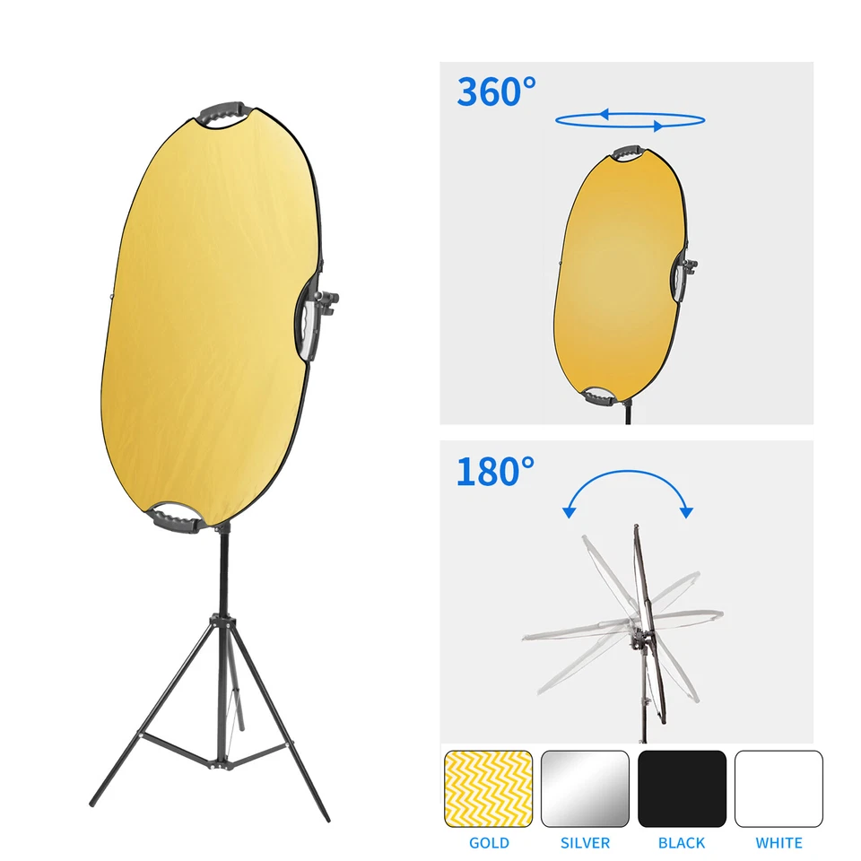 5in1 Photography Collapsible Light Reflector Diffuser / Holder Arm Stand Outdoor - Image 4 of 4