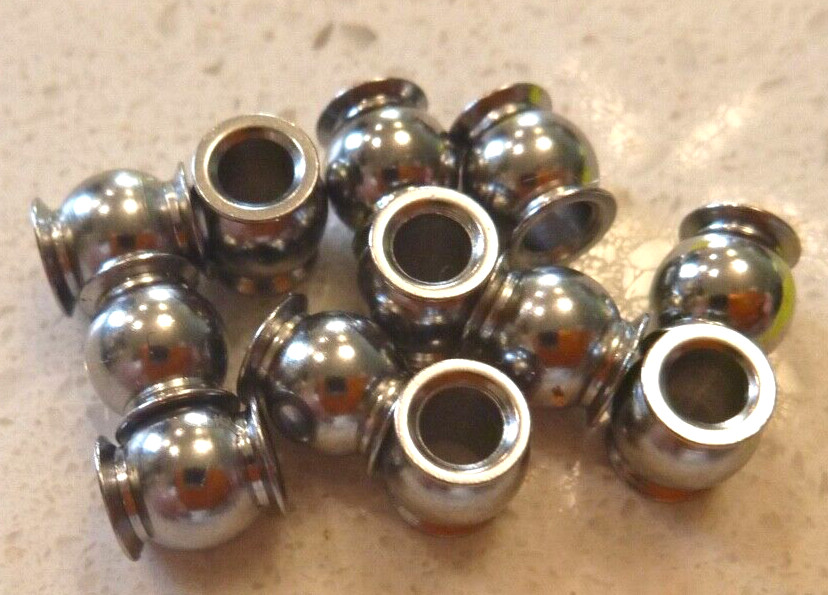Buggy Tie Rod Turn Buckle Ball End Studs 6.26mm X 5.76mm 12pc