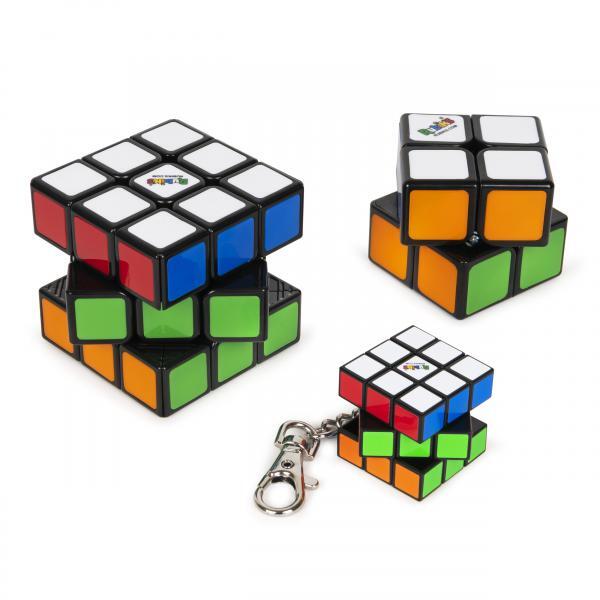 GIOCATTOLO RUBIK'S Il Cubo, Family confezione regalo 3x3 + 2x2 + 3x3 portachiav