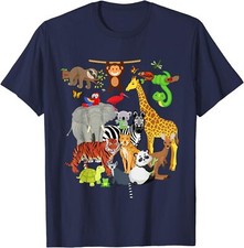 Zoo Animals Wildlife Birthday Party Zoo Day Animals Unisex T-Shirt