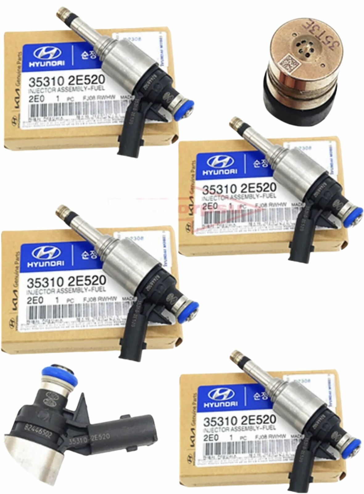 4X Genuine Fuel Injector 353102E520 for Soul Forte Forte5 Tucson Elantra 2.0L L4