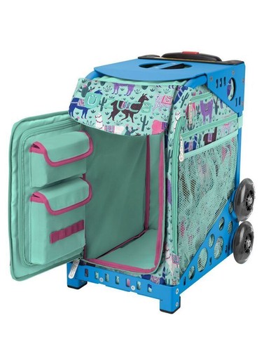 Zuca Llama Rama Sport Insert Bag and Blue Frame with Flashing Wheels - 第 2/6 張圖片
