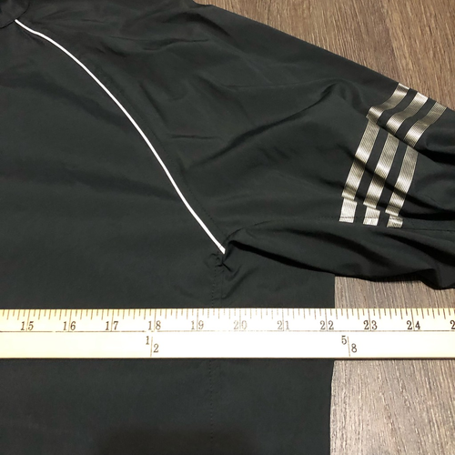 Adidas Clima Proof Mens Golf Windbreaker Jacket Black Striped Mesh Pockets S - Picture 7 of 12