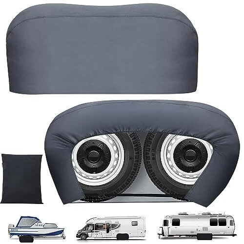 RV Tire Covers Dual Axle Tire Cover 2 Pack RV Wheel Cover Fits 27