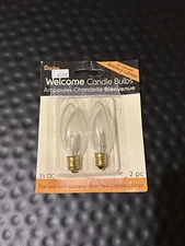 2 Darice Welcome Candle Bulbs 3 Volt Battery Operated Lamps Only