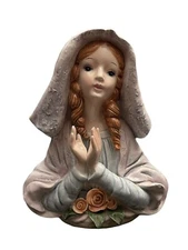 Vintage Lefton Hand Painted The Christopher Collection Mother Mary 1984