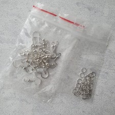 Ohrringe Ohrhaken Biegering Set silber Schmuckherstellung Ring Rohling