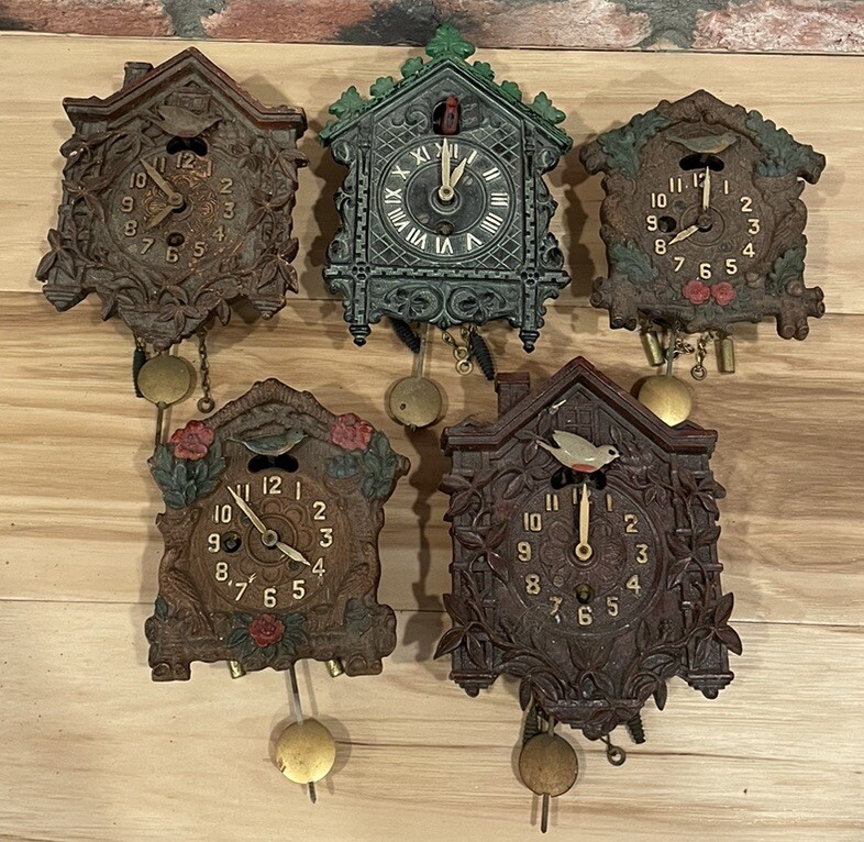 Vintage Lux Keebler Miniature Cuckoo Clocks Lot of 5 FOR REPAIR eBay