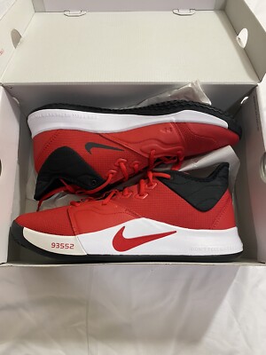 Size 11.5 Nike PG 3 University Red Black Mens Basketball Shoes AO2607-600 New Mens Size 11.5 Red Nike PG 3 Basketball Shoes AO2607 600  main image 2
