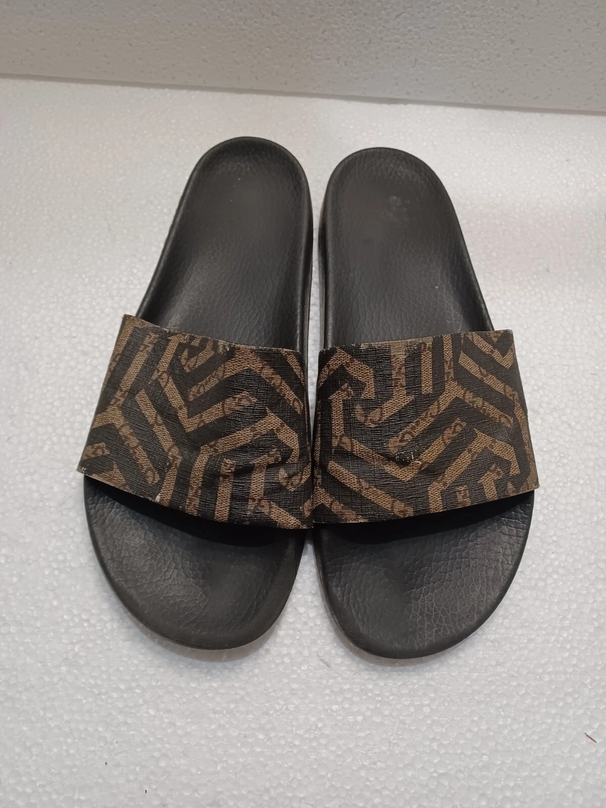 Sandales chaussures Caleido pour hommes Gucci GG Supreme taille 12