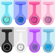 Silicone Nurse Watch Brooch Tunic Fob Nursing Pendant Clip Quartz Watches