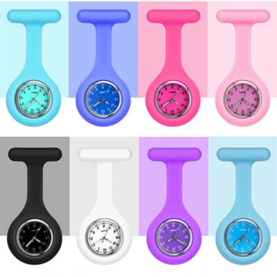 Silicone Nurse Watch Brooch Tunic Fob Nursing Pendant Clip